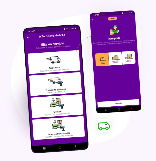 hellovan app móvil transporte mudanza muebles